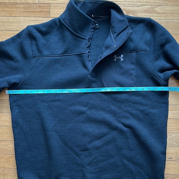 Men’s Under Armour Black Pullover Fleece Quarter Zip - Picture 3 of 5